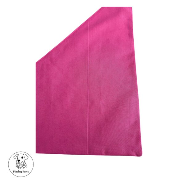 Handmade Double-Sided Cotton Pink Rainbow Dog Bandana (Small) - Picture 4 of 8